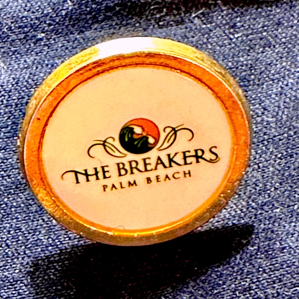 Golf ball marker from The Breakers of  Palm Beach. Cute gift for HIM or HER!